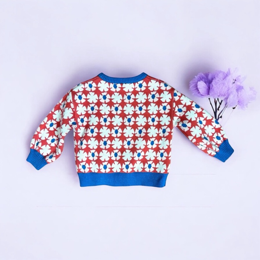 Hanna Anderson sweater daisy pullover girls 3T floral